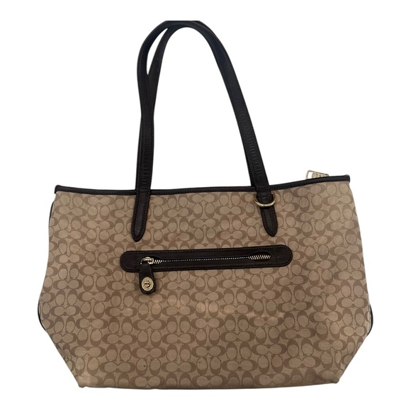 Coach Handbags - Coach Taylor Khaki Brown Taylor Tote In Signature Jacquard 37229 Authentic